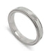 14k white gold wedding ring with pave-set Canadian diamonds and millgrain edge