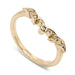 14k yellow gold wedding ring with leaf motif and pave-set Canadian diamonds