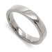 14kt palladium white gold wedding ring with flat profile and high polish finish