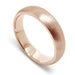 14kt rose gold brushed low dome wedding ring with comfort fit