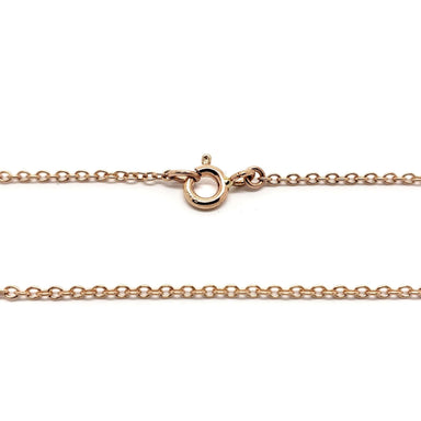 14kt rose gold cable chain with spring clasp closure