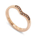 14kt rose gold chevron wedding band with pave-set Canadian diamonds
