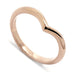 14kt rose gold chevron wedding ring with high dome and polished finish