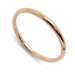 Simple 14kt rose gold wedding ring with a polished low dome profile