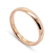 14kt rose gold low dome wedding ring with high polished finish