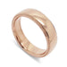 14kt rose gold wedding ring with millgrain edge and high polish finish