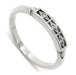 14kt white gold Art Deco wedding ring with Canadian diamonds and cutout details