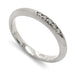 14kt white gold wedding ring with a row of Canadian diamonds and brushed finish