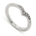 14kt white gold chevron wedding ring with pave-set Canadian diamonds