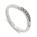 14kt white gold chevron wedding ring with pave set Canadian diamonds