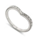 14kt white gold chevron wedding ring with wheat engraving and millgrain detailing