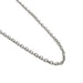 Close-up of a 14kt white gold diamond cut cable chain with oval links