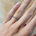 14kt white gold diamond wedding ring worn on hand