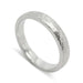 14kt white gold wedding band with elephant skin texture and domed profile