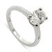 14kt white gold engagement ring with oval lab-grown diamond in solitaire setting