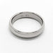 14kt white gold low dome wedding ring viewed from above