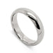 14kt white gold low dome wedding ring with high polish finish