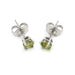 14kt white gold peridot stud earrings with butterfly backs