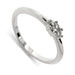 14kt white gold ring with east-west set marquise lab diamond solitaire