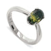 14kt white gold ring with oval bi-colour Australian sapphire in a basket setting