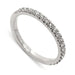 14kt white gold wedding ring with French pave-set lab-grown diamonds