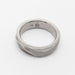 14kt white gold wedding ring with carved topography texture, top view