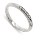 14kt white gold wedding ring with five Canadian diamonds in a straight setting