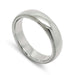 14kt white gold wedding ring with high polish and millgrain edge detail