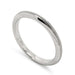 14kt white gold wedding ring with knife edge profile and millgrain detail