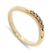 14kt yellow gold chevron wedding ring with five pave set Canadian diamonds