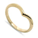 14kt yellow gold chevron wedding ring with high dome and polished finish