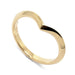 14kt yellow gold chevron wedding ring with knife edge and polished finish