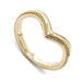 14kt yellow gold chevron wedding ring with millgrain detail