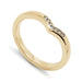 14kt yellow gold chevron wedding ring with pavé set Canadian diamonds