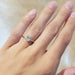 14kt yellow gold lab diamond engagement ring worn on a hand