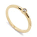 14kt yellow gold polished ring with bezel set Canadian diamond