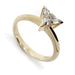 14kt yellow gold ring with a triangle cut lab-grown diamond in a solitaire setting