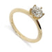 14kt yellow gold solitaire engagement ring with round lab-grown diamond tulip setting