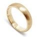 14kt yellow gold wedding ring with a brushed finish and low dome profile
