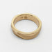 14kt yellow gold wedding ring with topography texture, overhead view