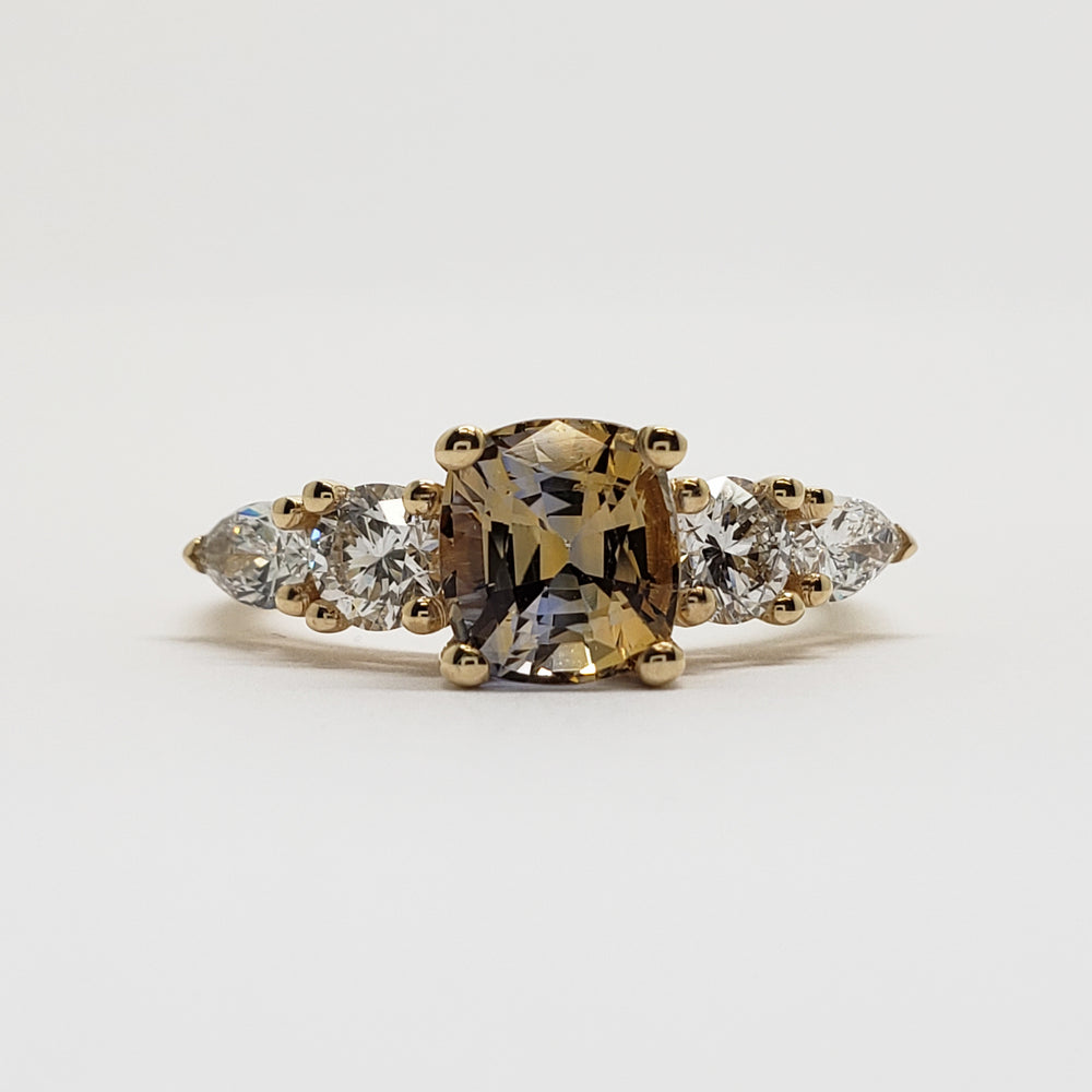 Sapphire & Diamond Engagement Ring | Era Design Vancouver Canada