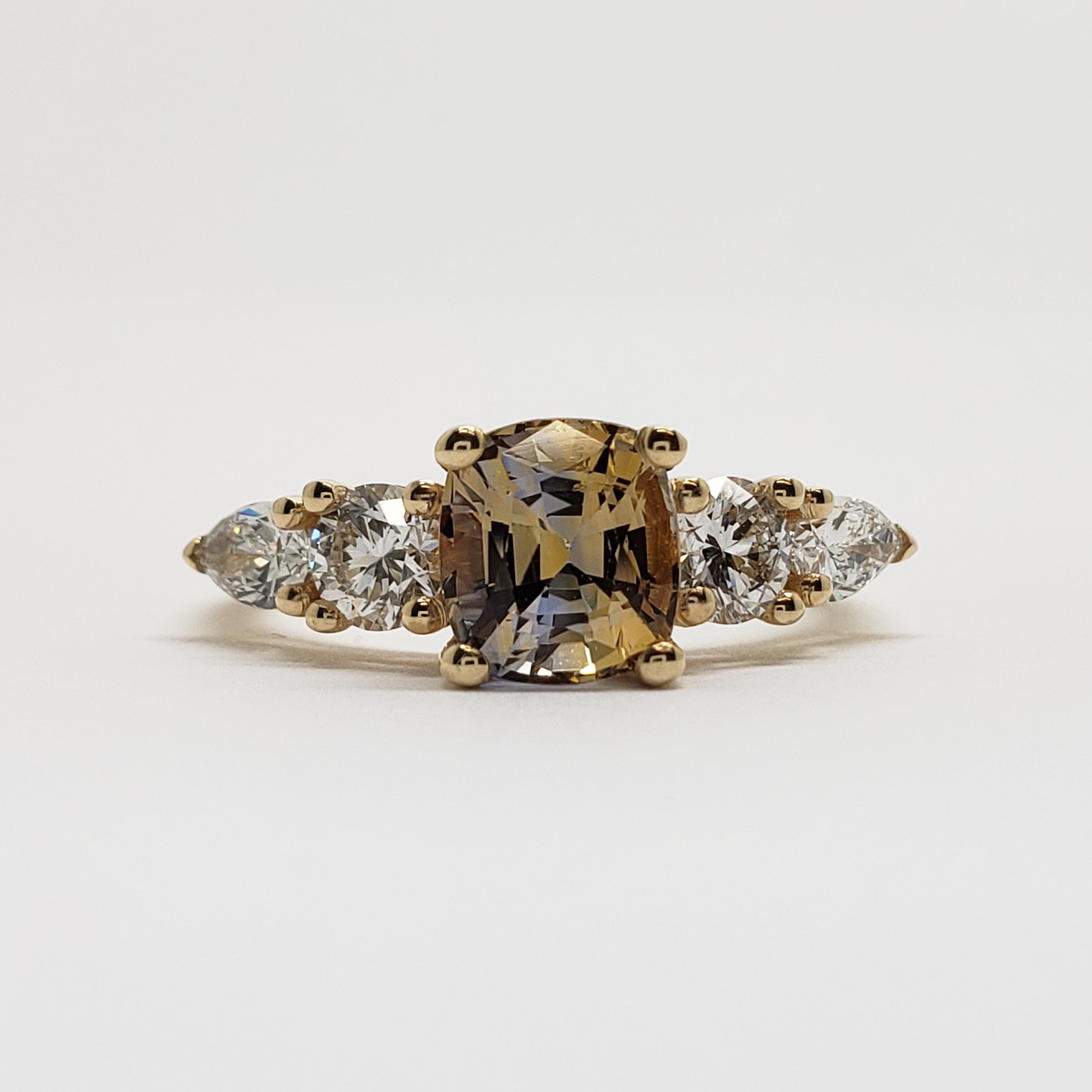 Sapphire & Diamond Engagement Ring | Era Design Vancouver Canada