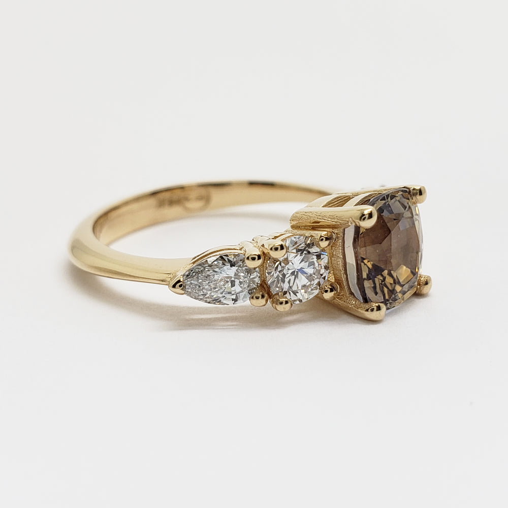 Sapphire & Diamond Engagement Ring | Era Design Vancouver Canada