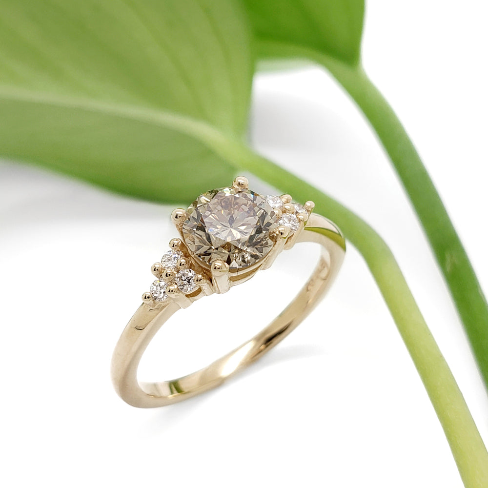 Champagne Diamond Engagement Ring | Era Design Vancouver Canada
