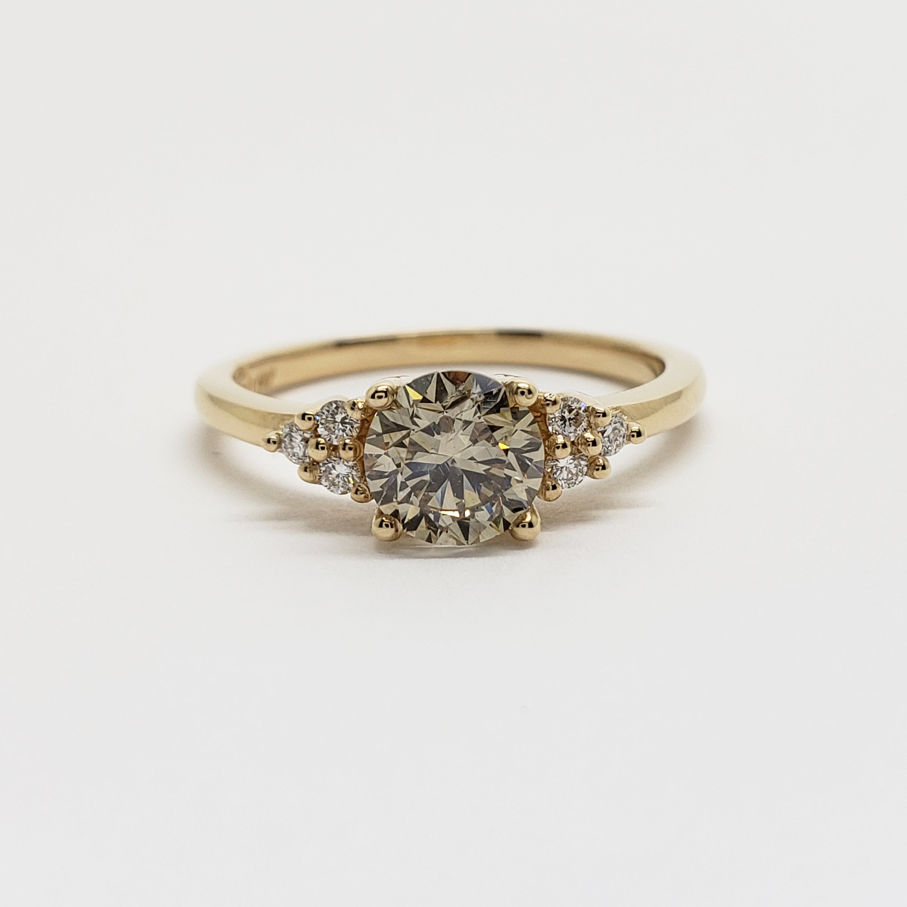 Champagne Diamond Engagement Ring | Era Design Vancouver Canada