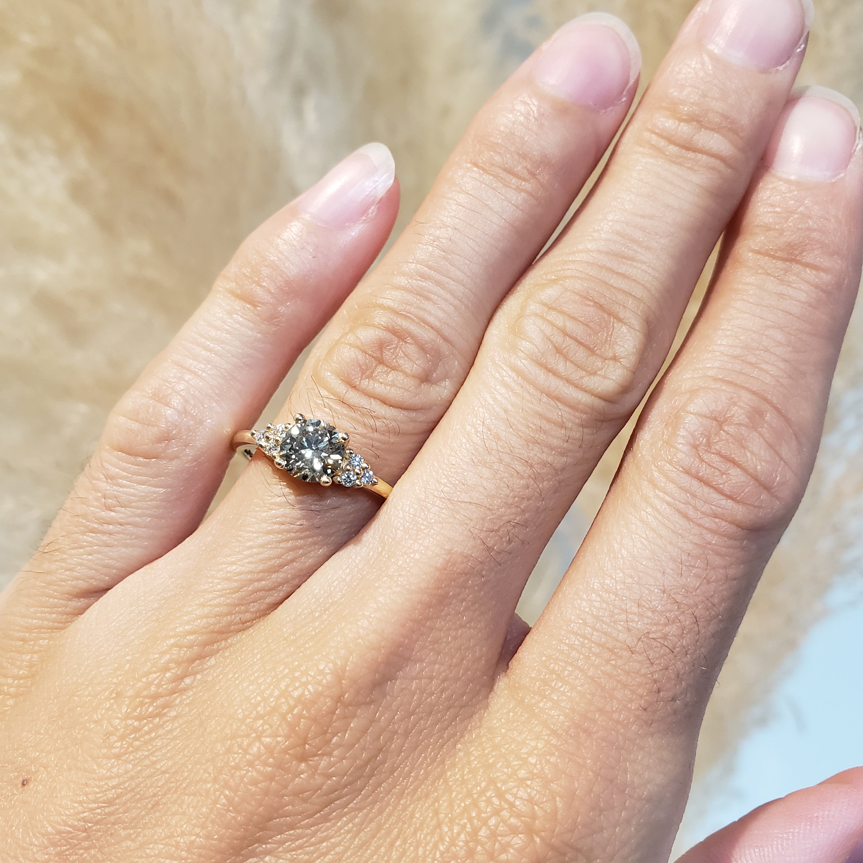 Champagne Diamond Engagement Ring | Era Design Vancouver Canada