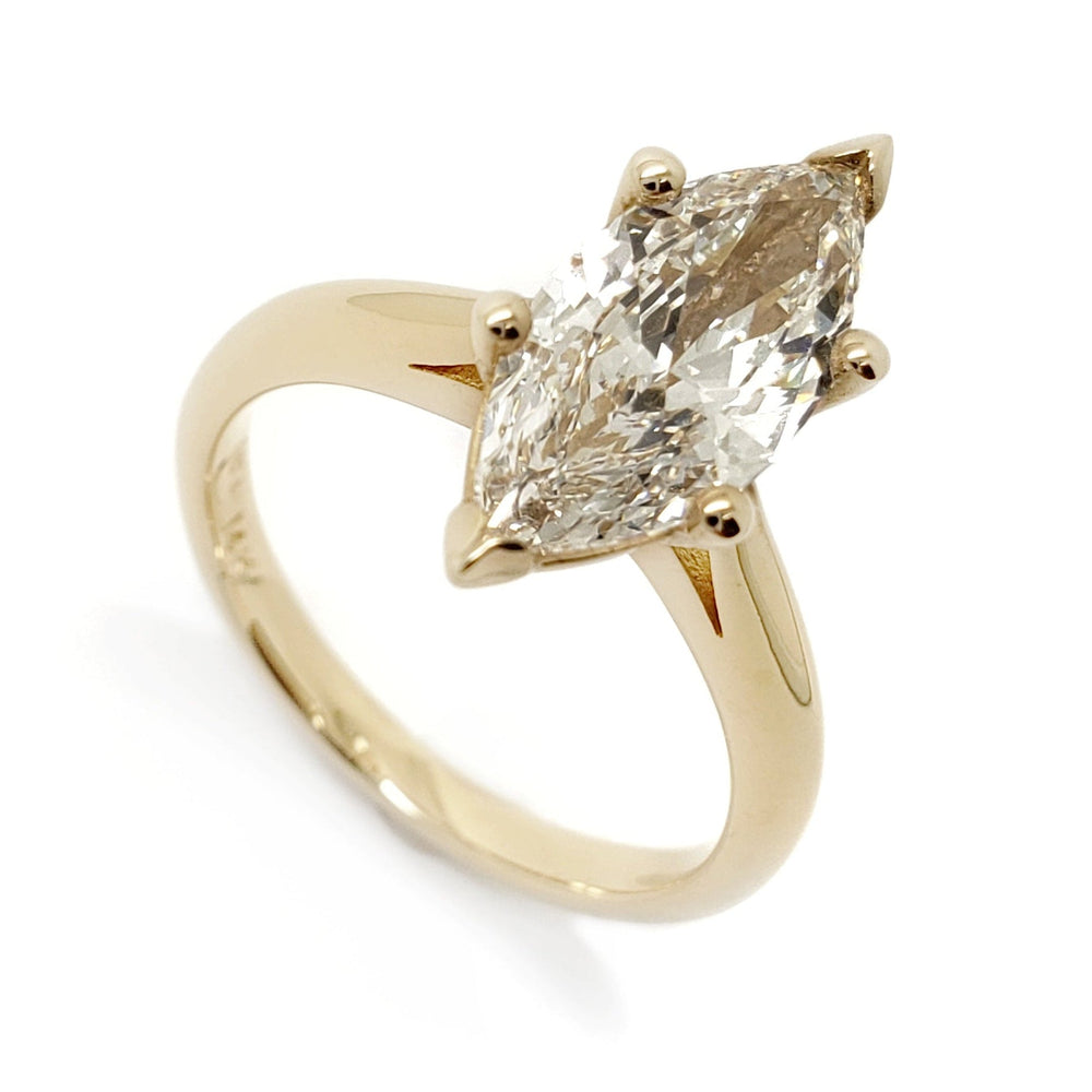 Marquise Solitaire Lab Diamond Engagement Ring | Era Design Vancouver Canada
