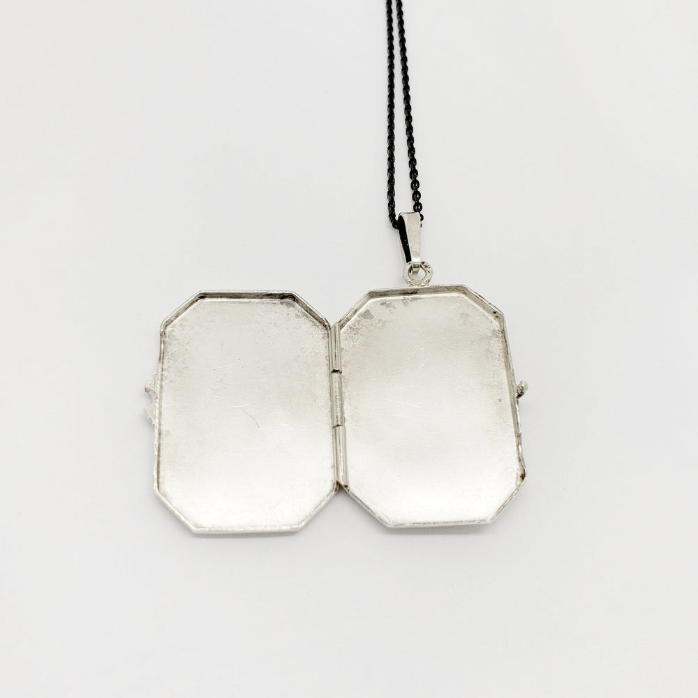 Vintage Engraved Square Locket | Era Design Vancouver Canada