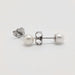 5mm freshwater pearl stud earrings with white gold posts and butterfly backs