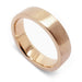 5mm brushed 14kt rose gold flat wedding ring by Era Design, angled view